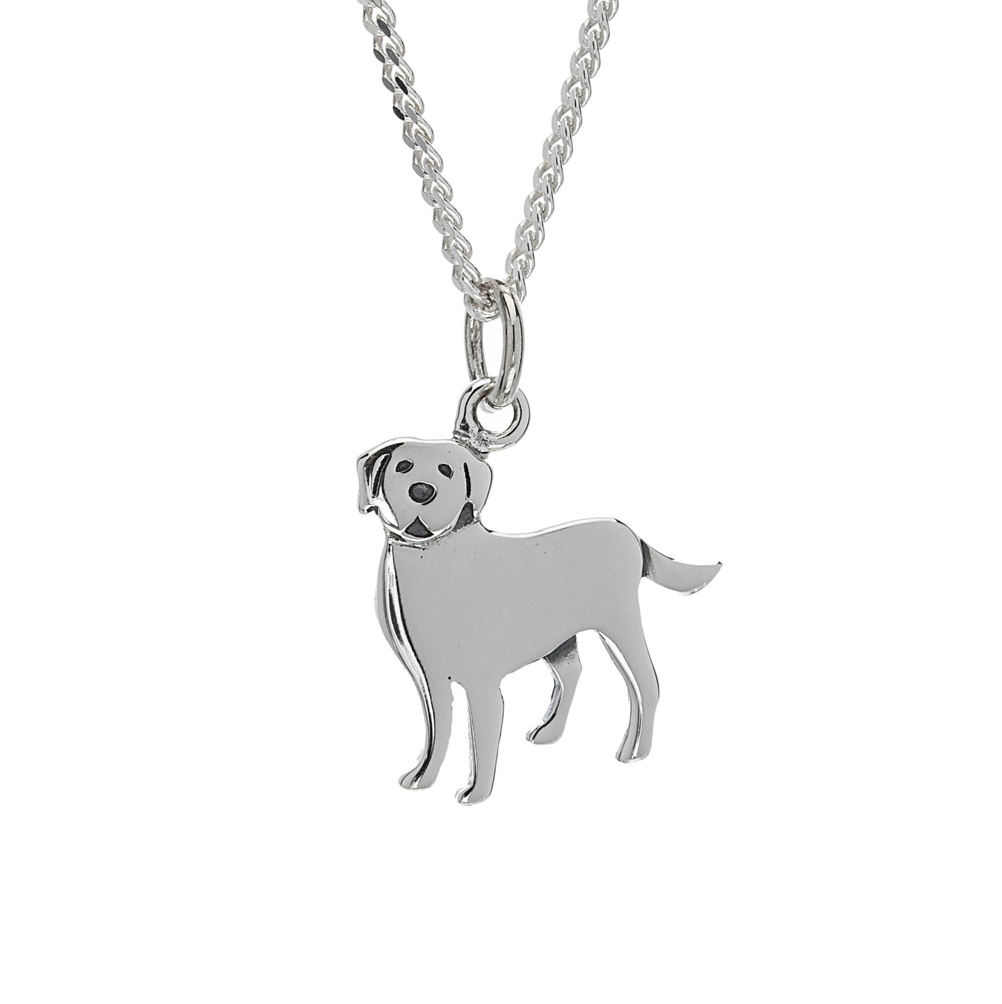 Sterling Silver Labrador Dog Pendent Necklace