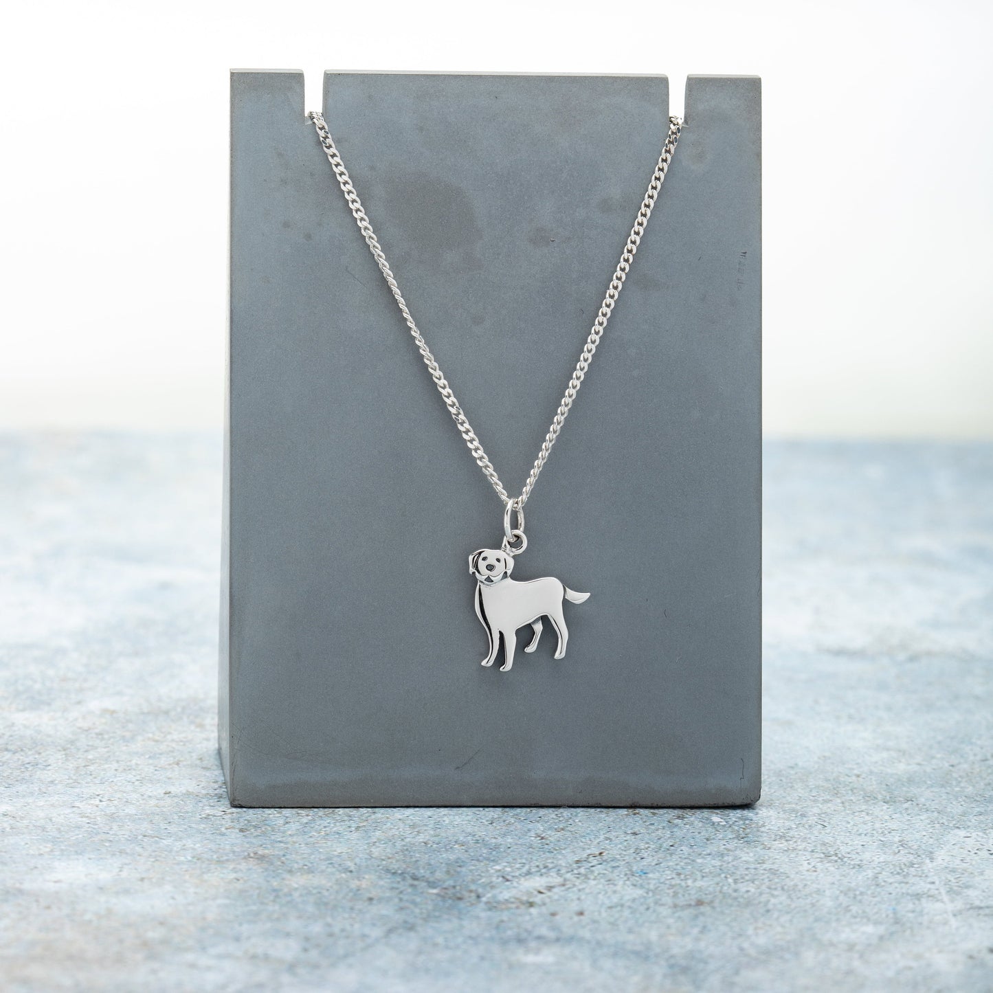 Sterling Silver Labrador Dog Pendent Necklace