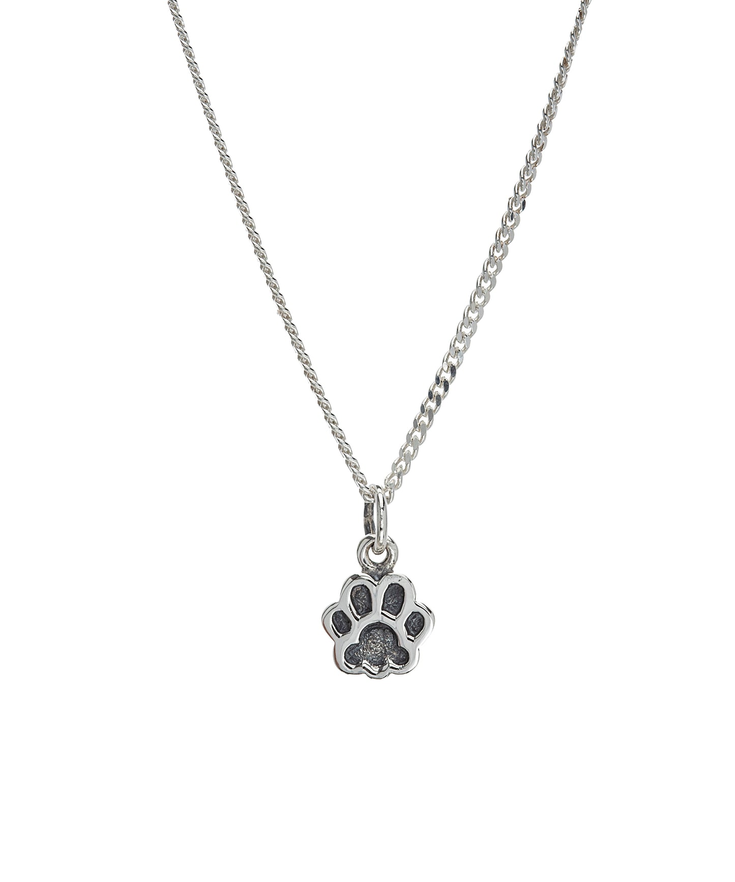 Sterling Silver Pawprint Pendant Necklace