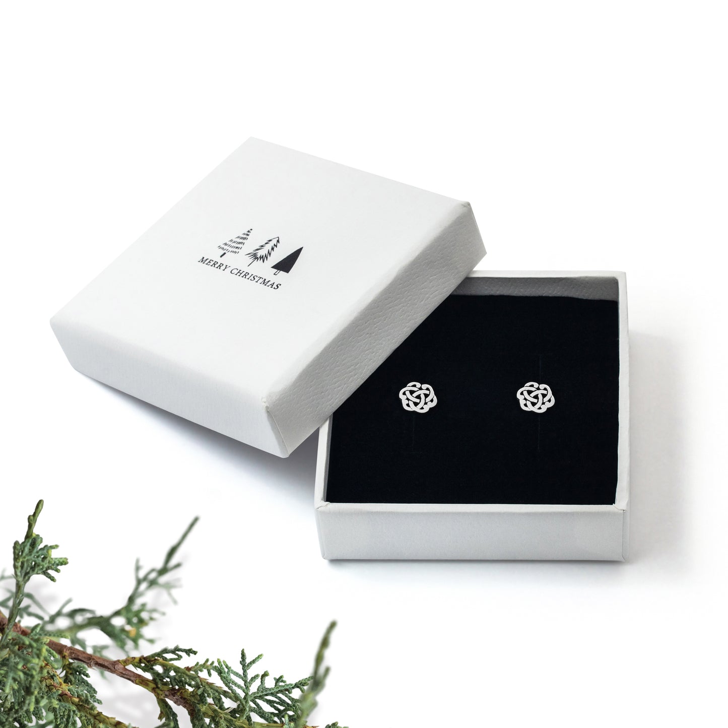 Sterling Silver Celtic Studs with Gift Box