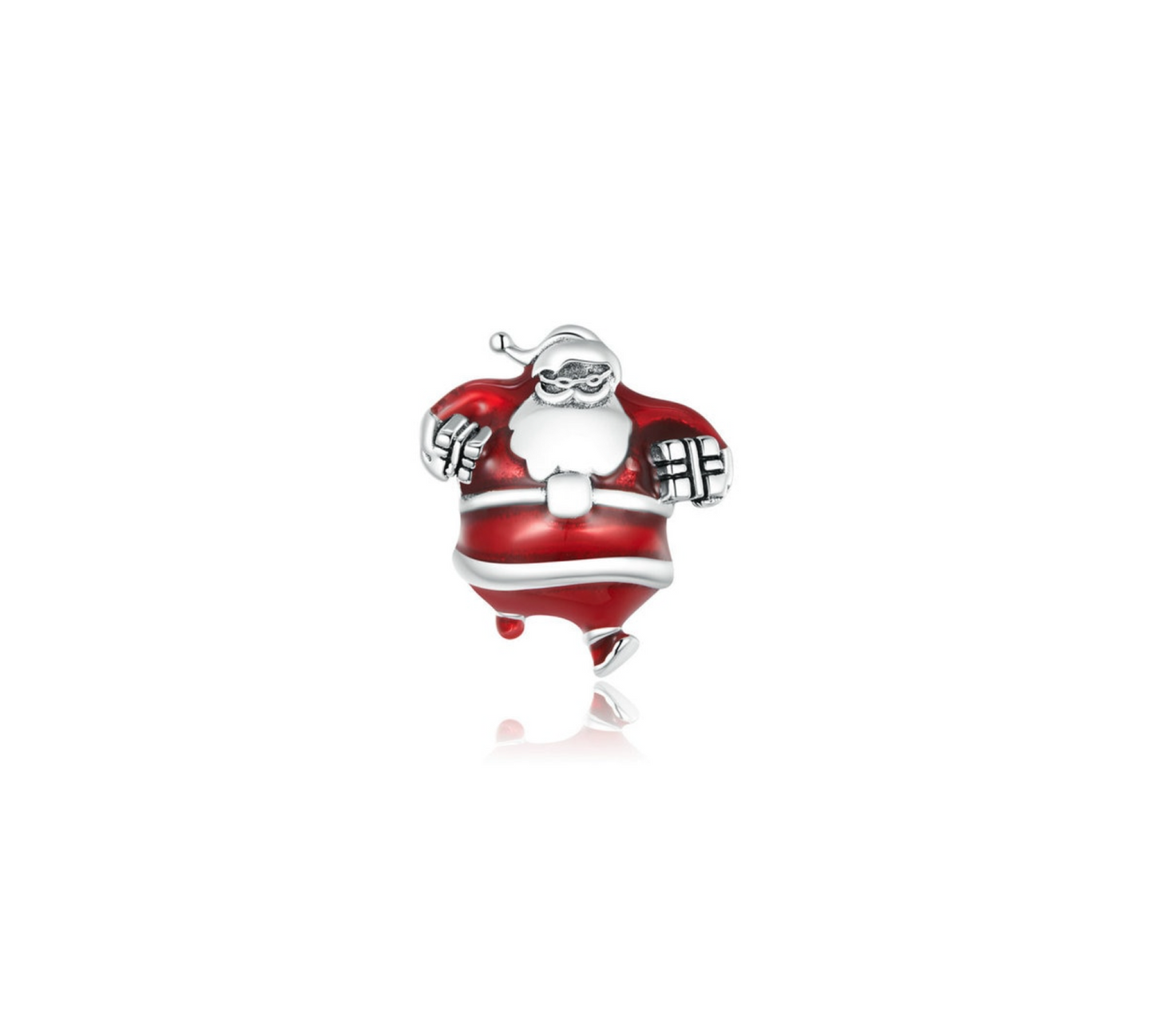 Sterling Silver Happy Santa Charm