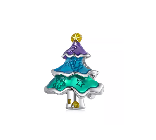 Sterling Silver Ombré Christmas Tree Charm