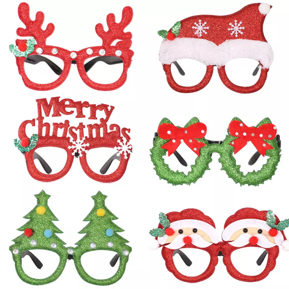 Festive Novelty Glasses - Set of 6