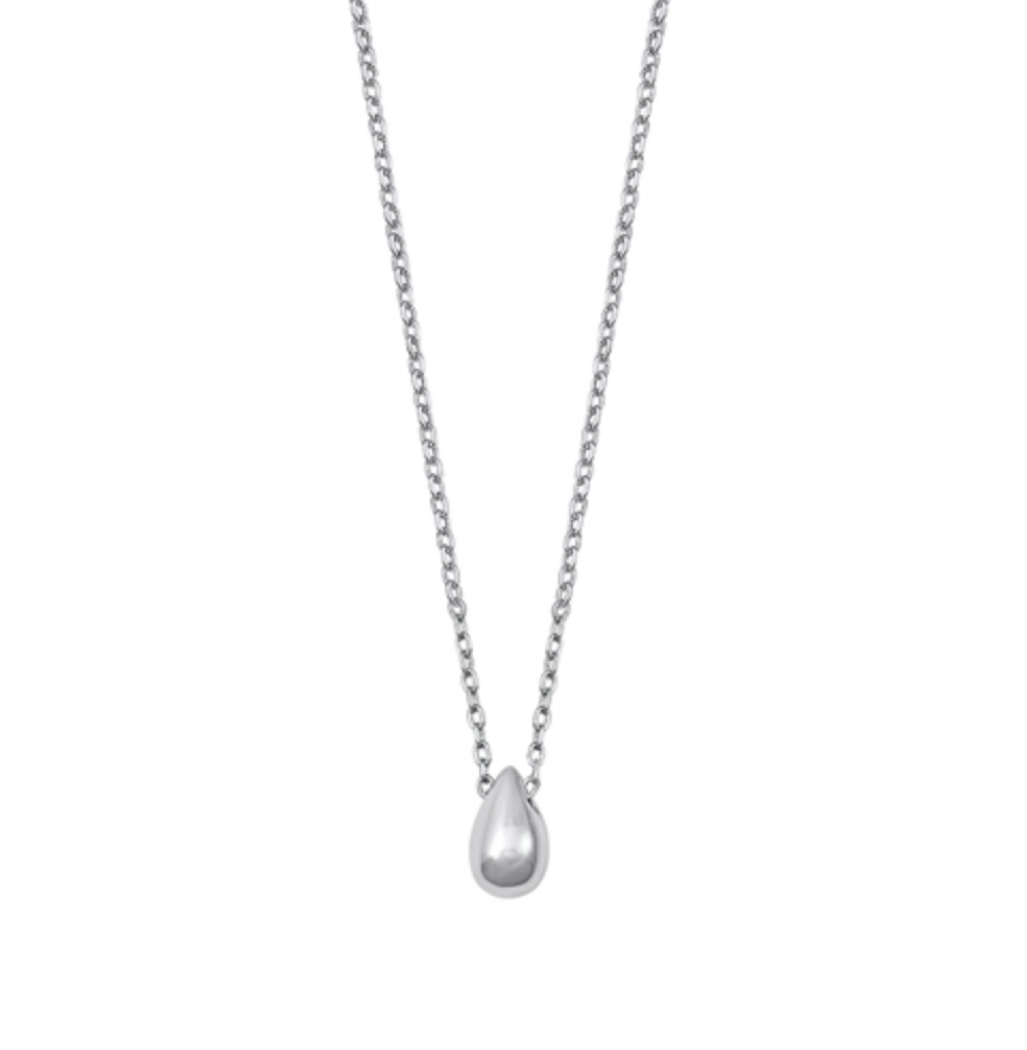 Sterling Silver Minimalist Teardrop Necklace