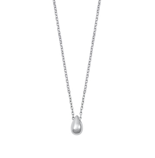 Sterling Silver Minimalist Teardrop Necklace