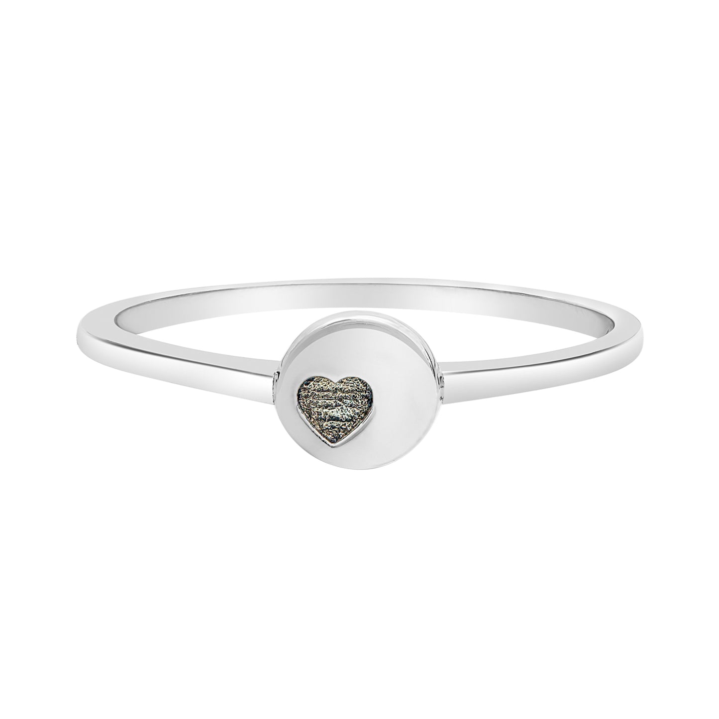 Sterling Silver Stamped Heart Ring