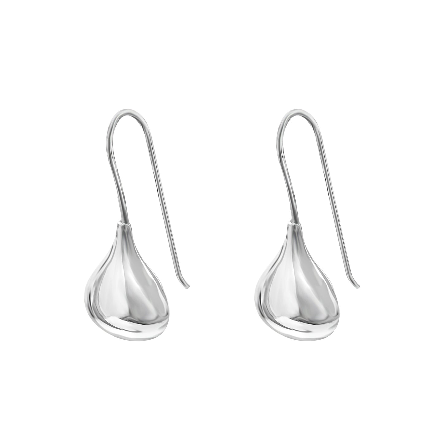 Sterling Silver Droplet Drop Earrings