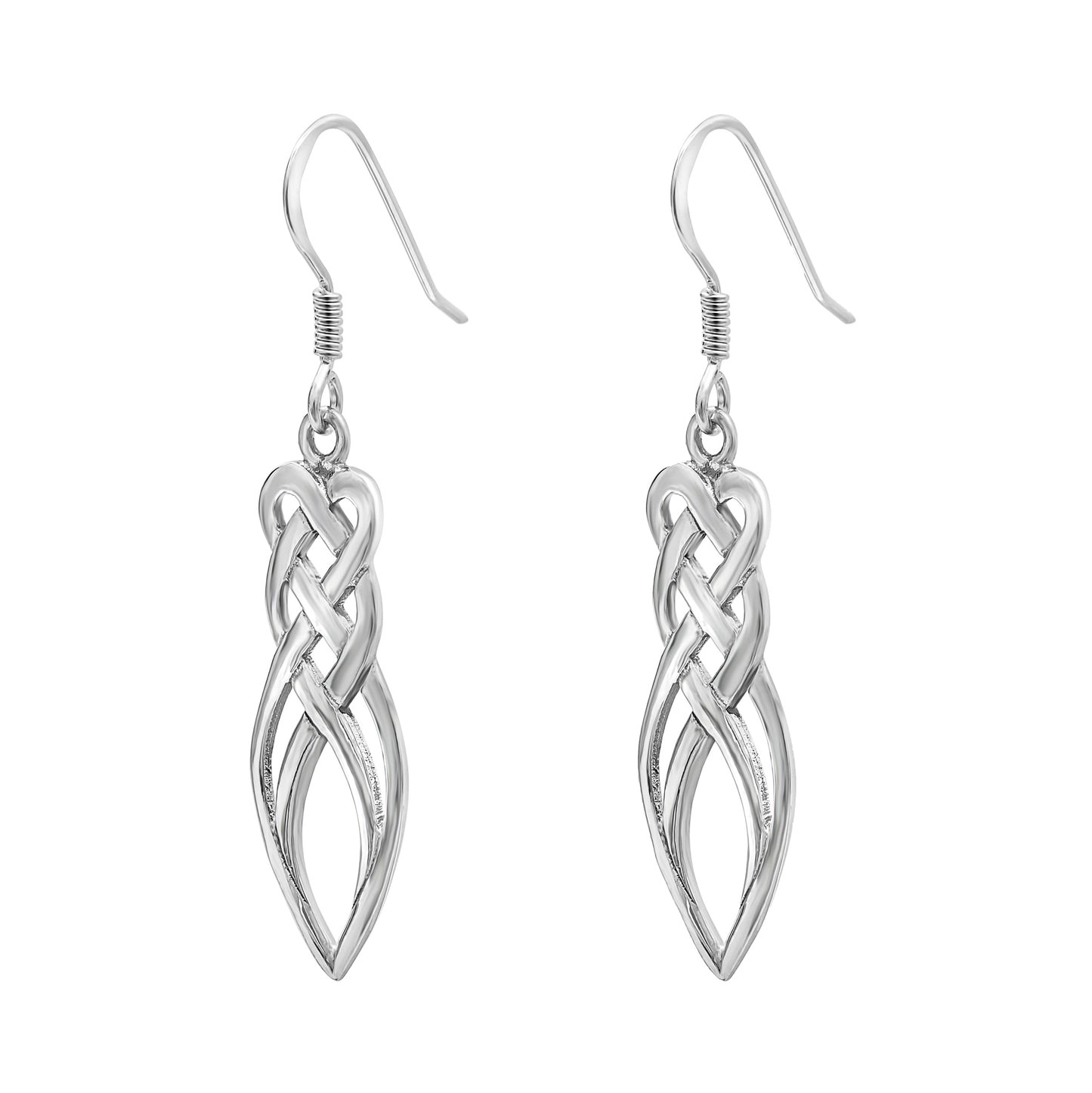 Sterling Silver Celtic Endless Knot Drop Earrings