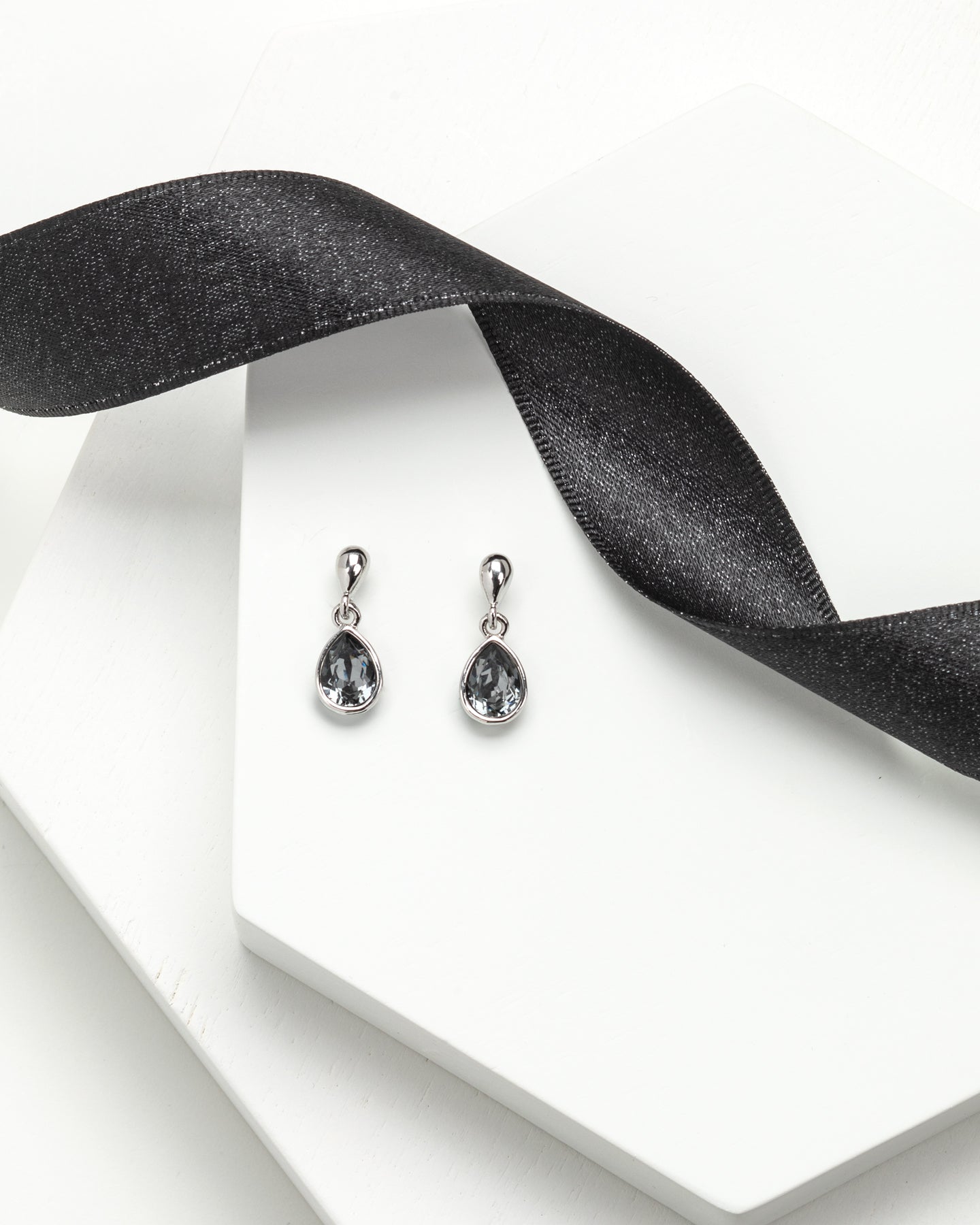 Crystal Dainty Teardrop Drop Earrings