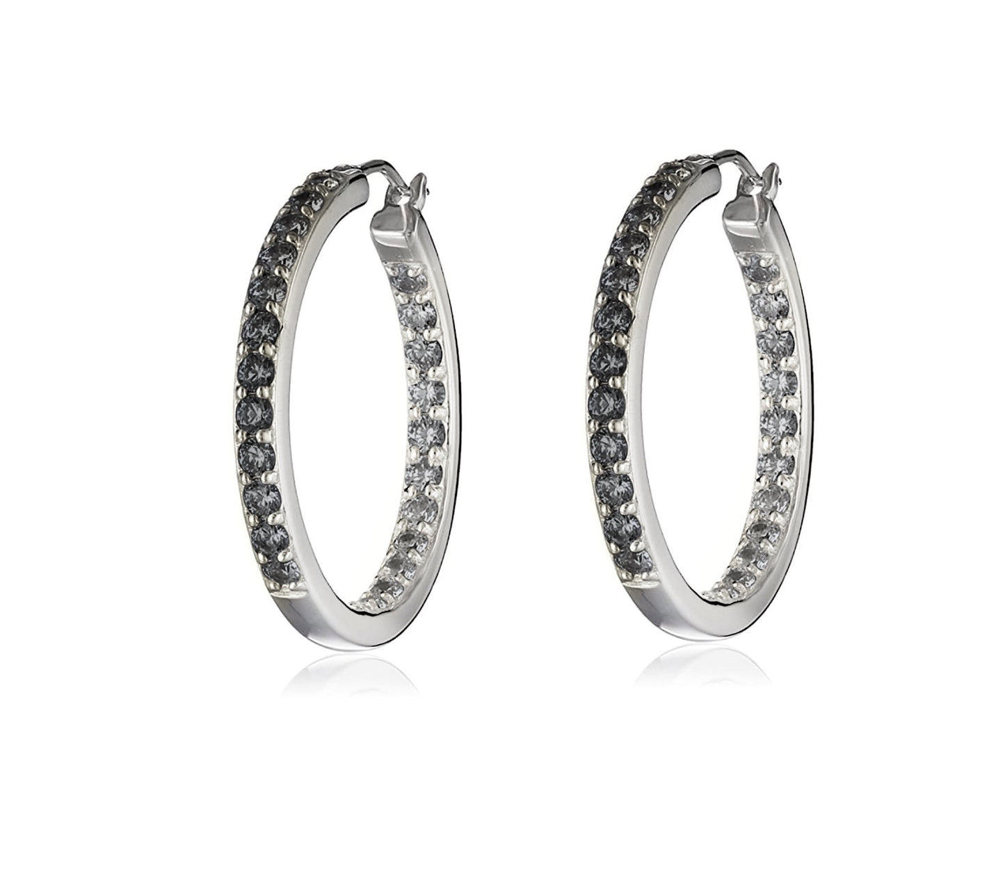 Dual Sided Crystal Hoop Earrings