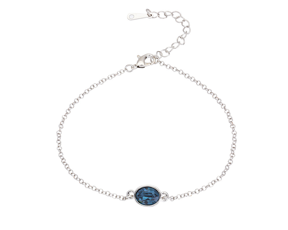 Dainty Oval Crystal Bracelet