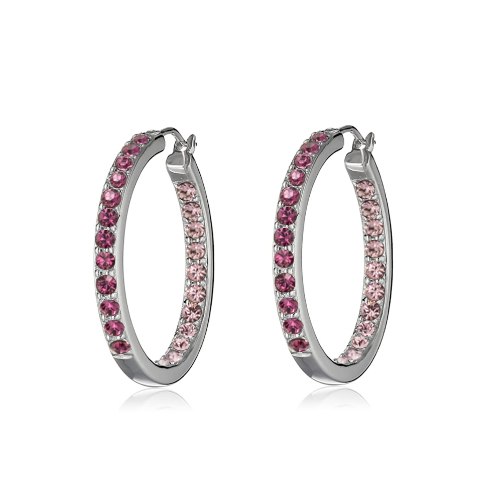 Dual Sided Crystal Hoop Earrings