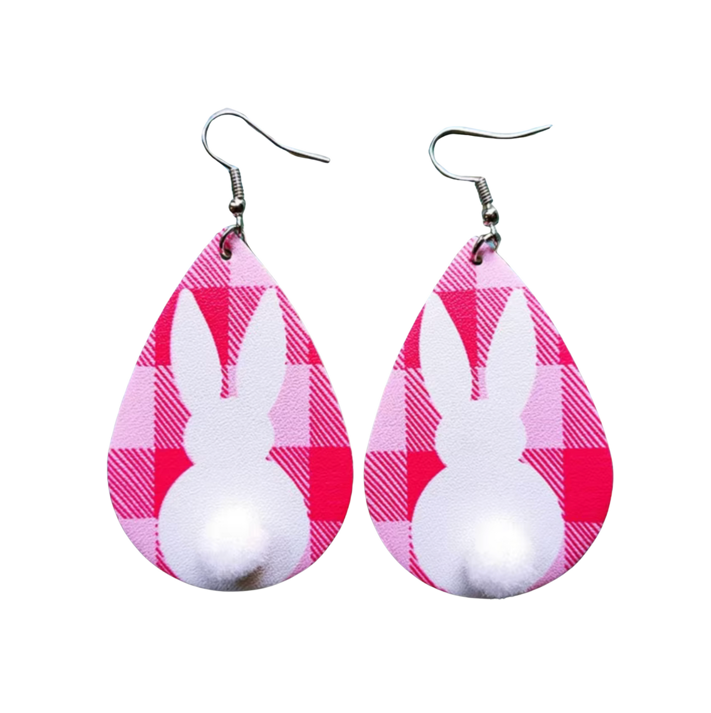 Pink Cotton Tail Bunny Drop Earring