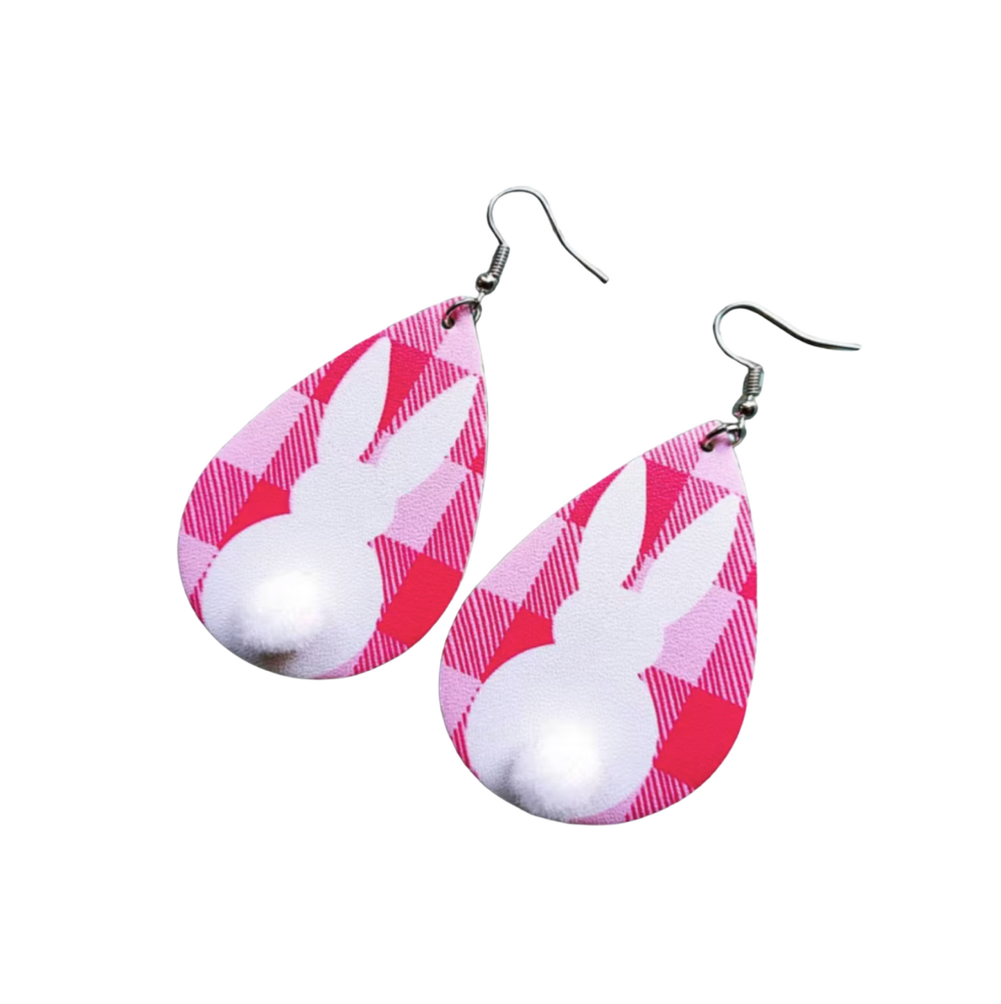 Pink Cotton Tail Bunny Drop Earring