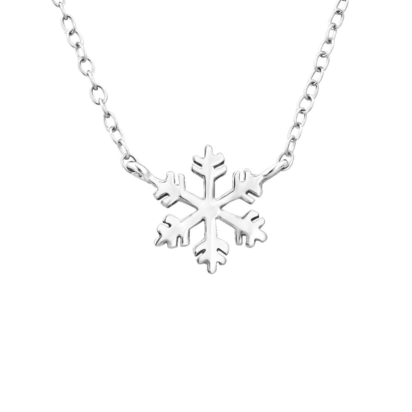 Sterling Silver Snowflake Pendant Necklace