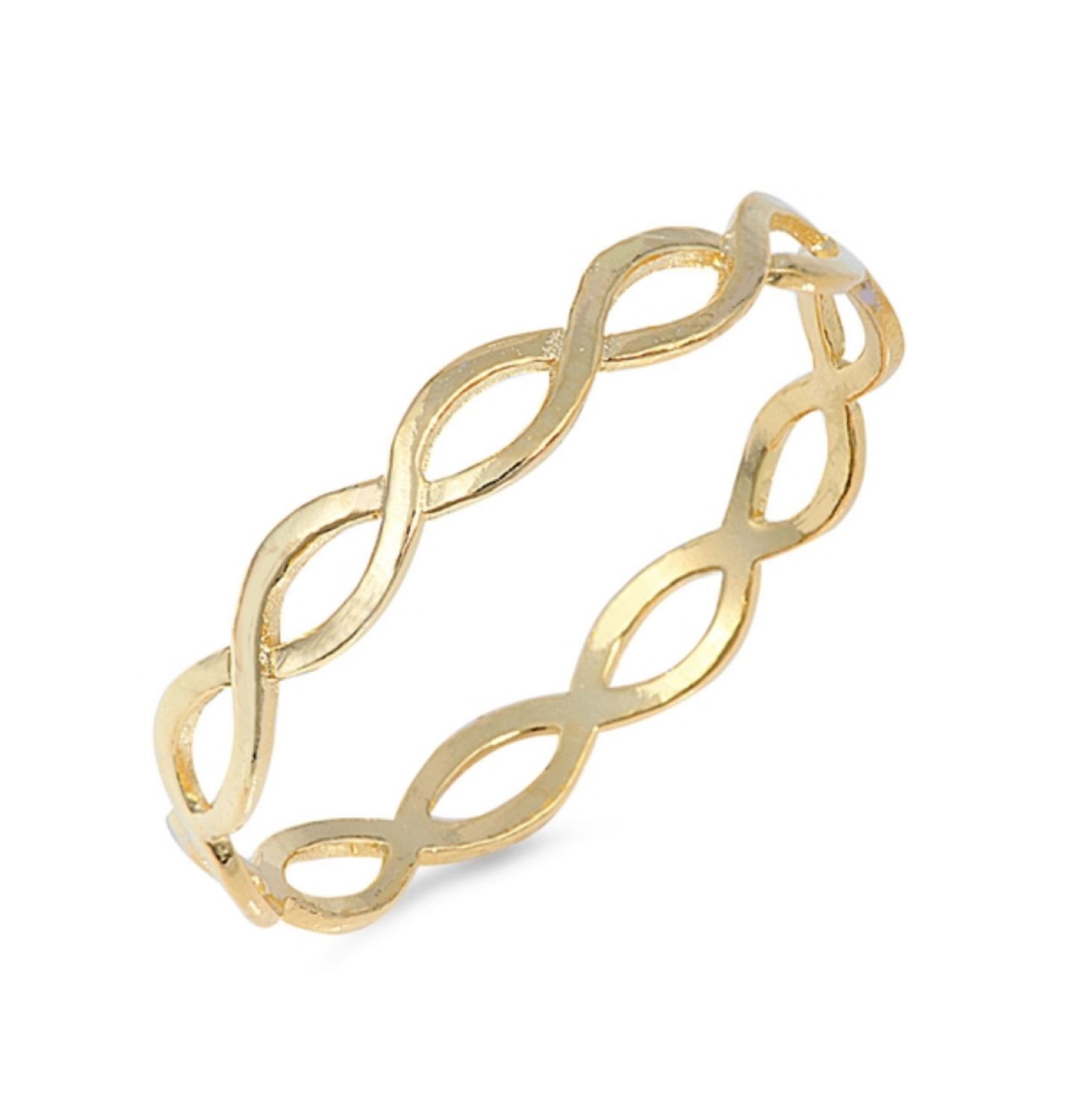 Sterling Silver & Gold Plated Braided Ring