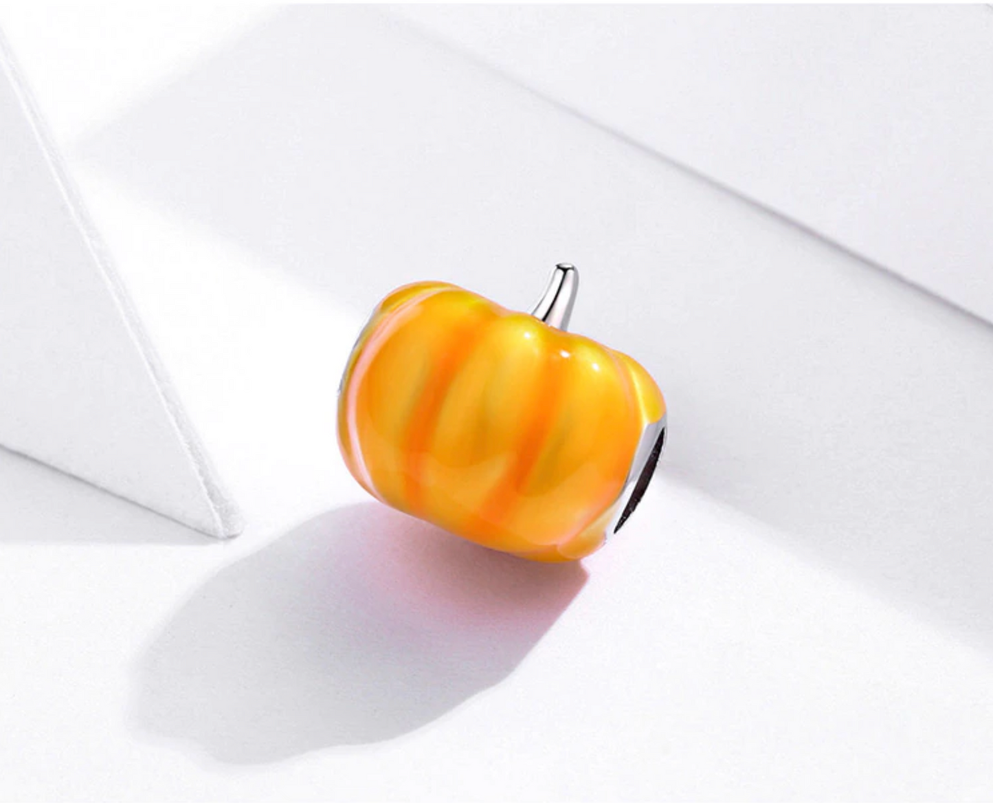 Pumpkin Sterling Silver Charm