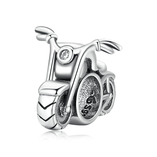 Sterling Silver Motorcycle Charm