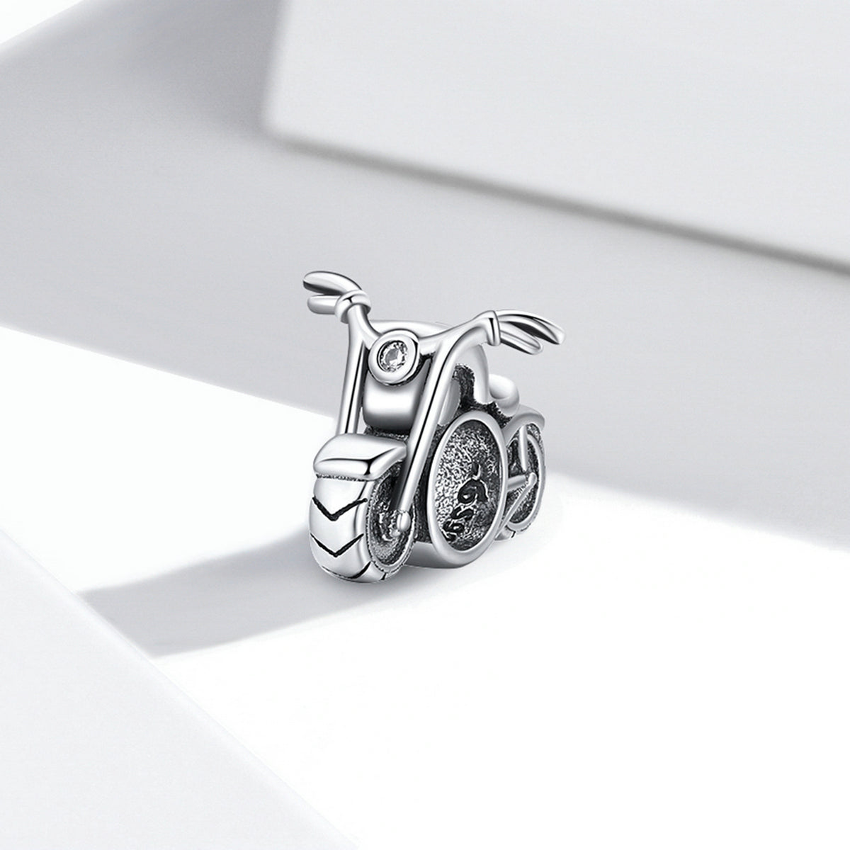 Sterling Silver Motorcycle Charm