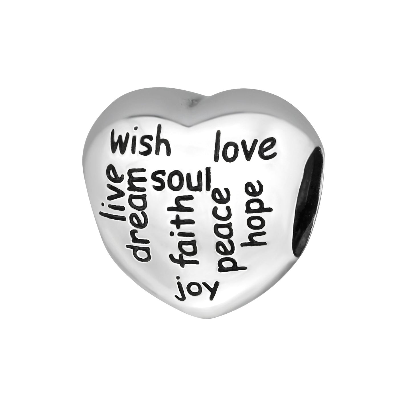 Sterling Silver 'Love' Affirmation Charm