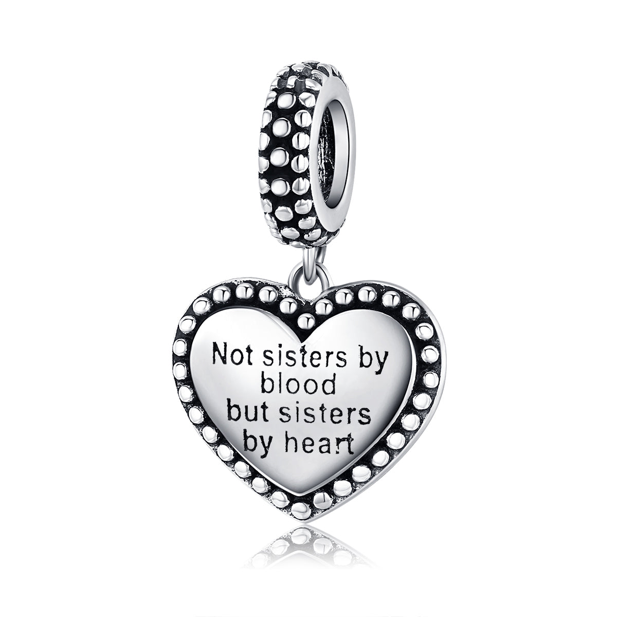 Sterling Silver 'Sister by Heart' Charm