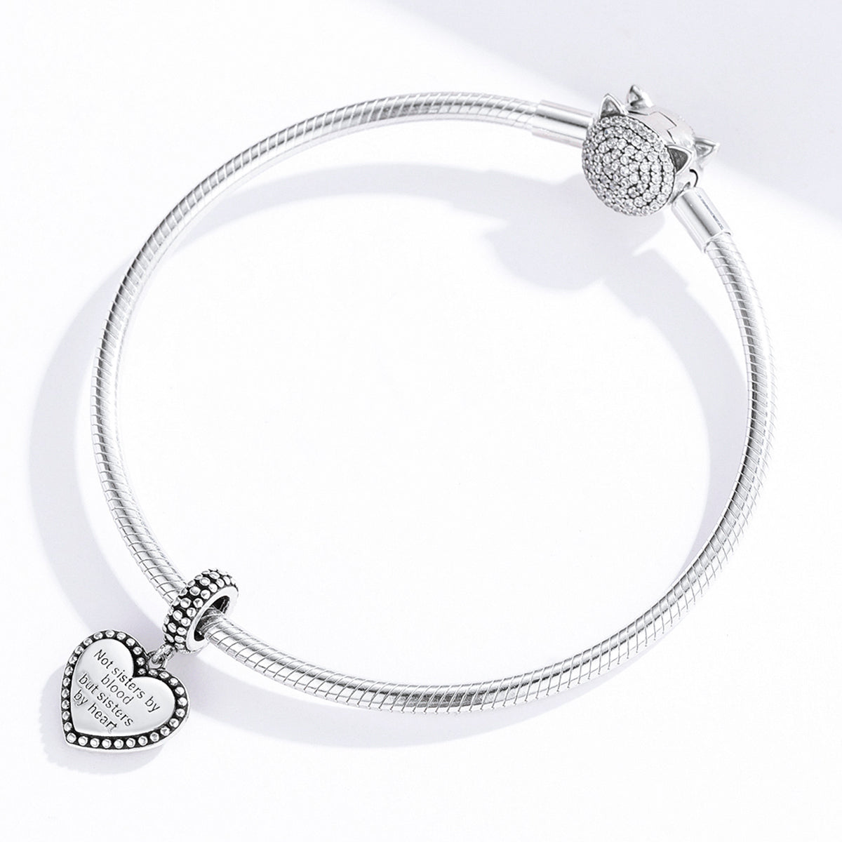 Sterling Silver 'Sister by Heart' Charm