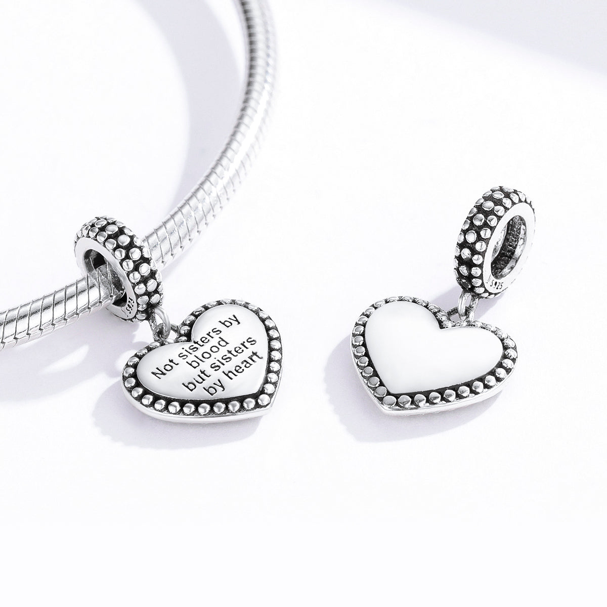 Sterling Silver 'Sister by Heart' Charm