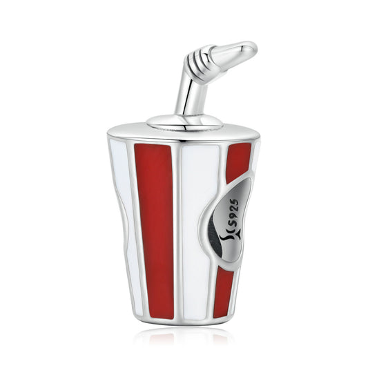 Sterling Silver Soda Drink Charm