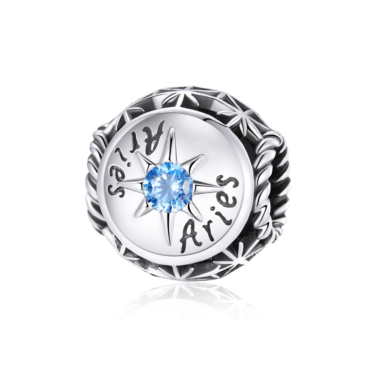 Cubic Zirconia & Sterling Silver Zodiac Sign