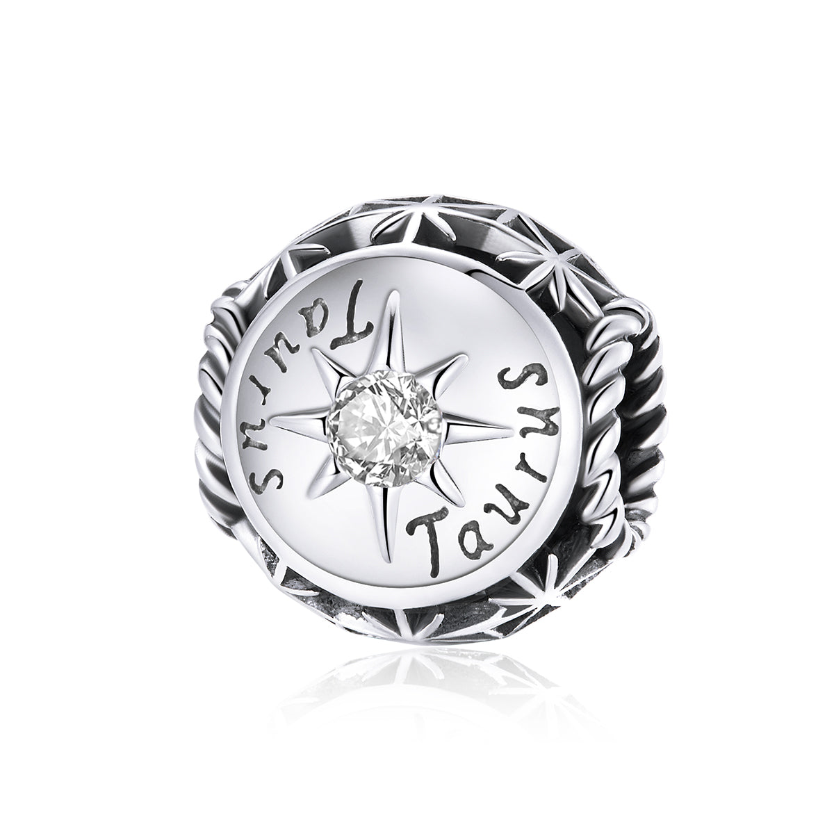 Cubic Zirconia & Sterling Silver Zodiac Sign