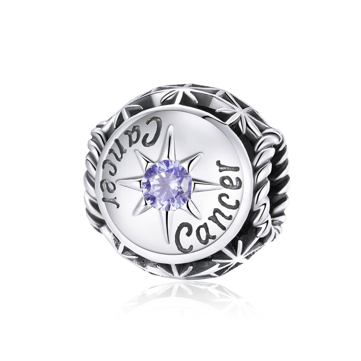 Cubic Zirconia & Sterling Silver Zodiac Sign