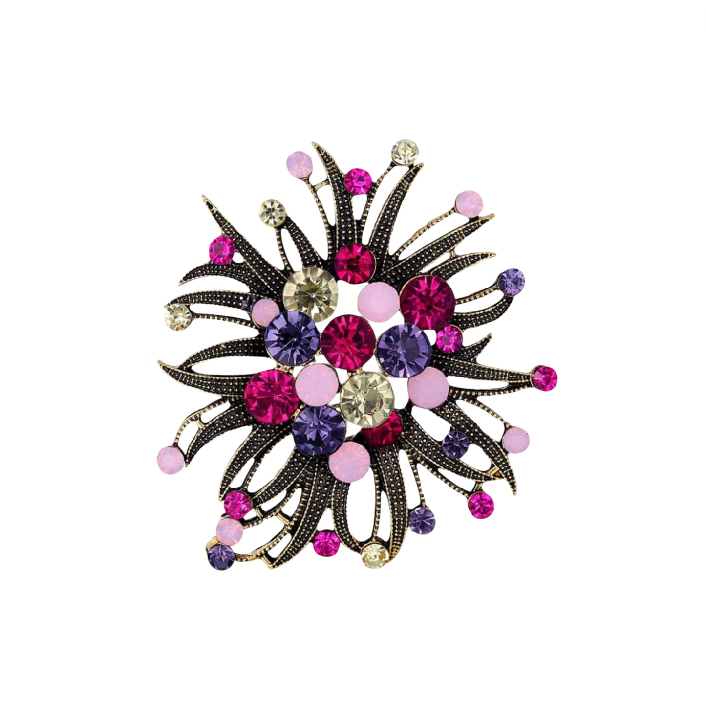 Crystal Clustered Brooch