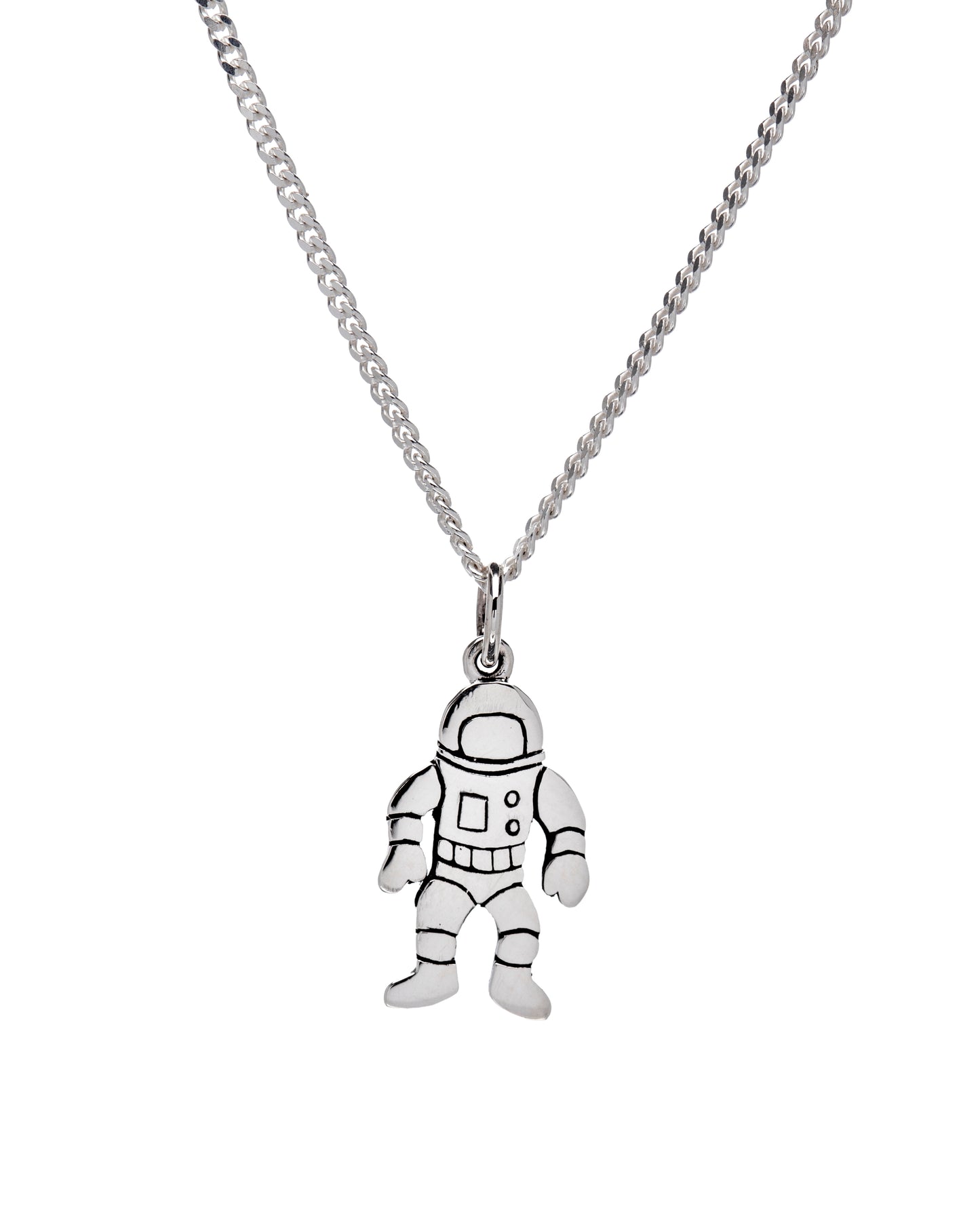 Sterling Silver Astronaut Pendant Necklace