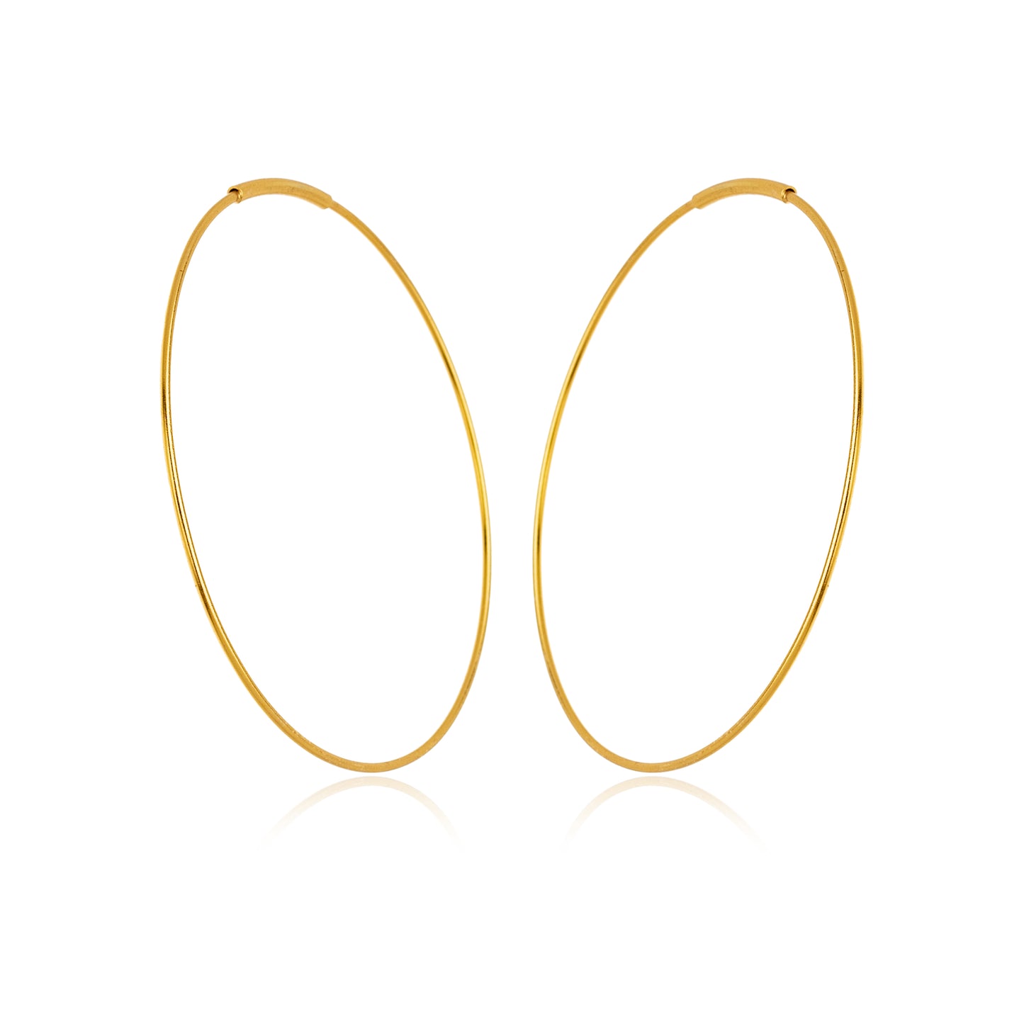 Sterling Silver 24k Gold-Plated Hoop Earrings (121023-26)