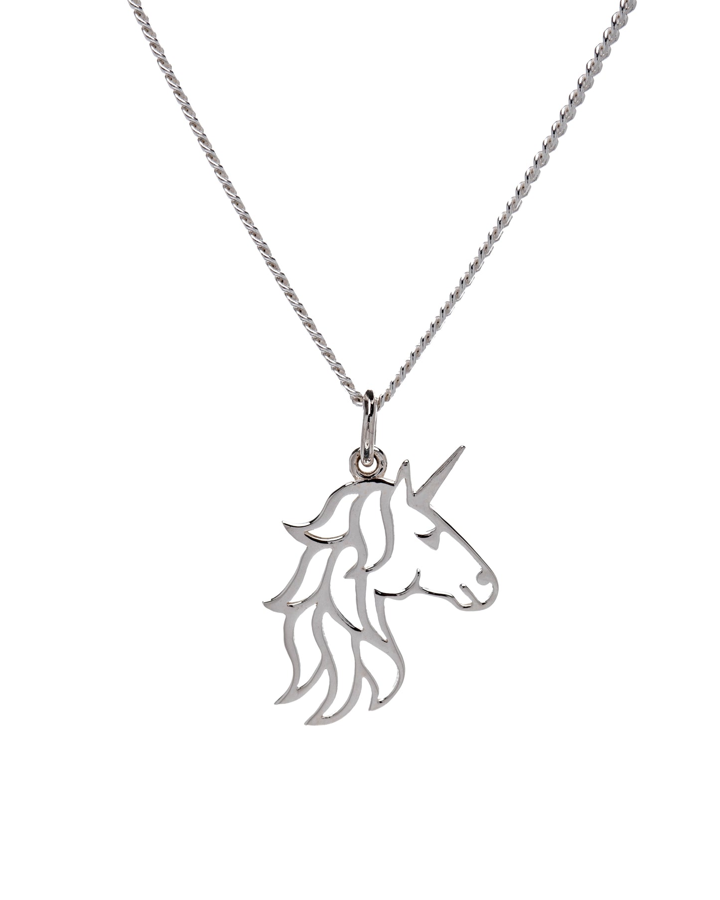 Sterling Silver Unicorn Pendant Necklace