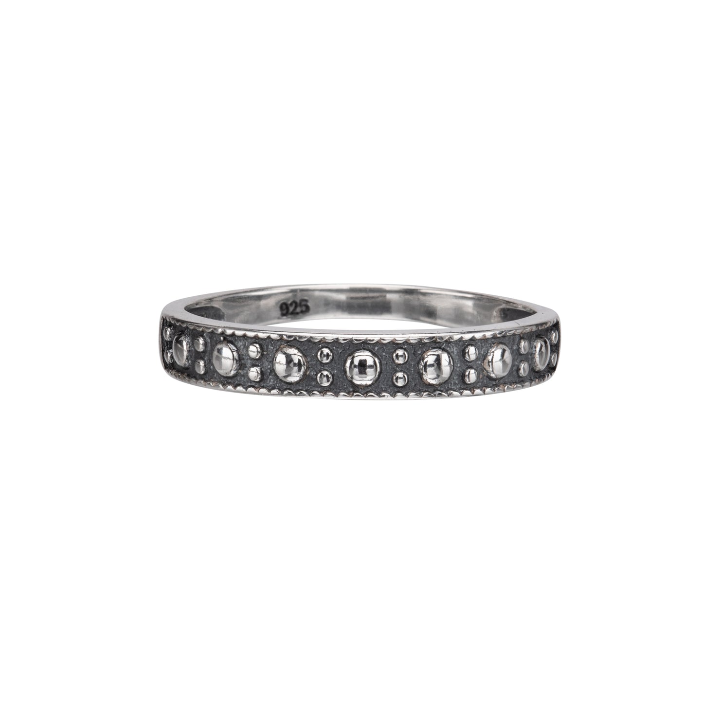 Sterling Silver Oxidized Circular Ring