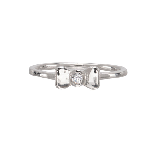 Sterling silver & Cubic Zirconia Bow Ring