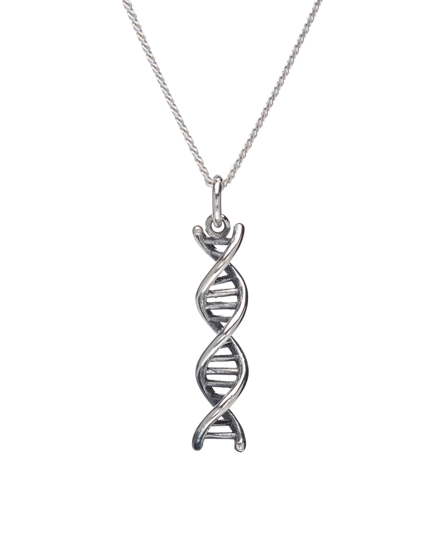 Sterling Silver DNA Strand Pendant Necklace