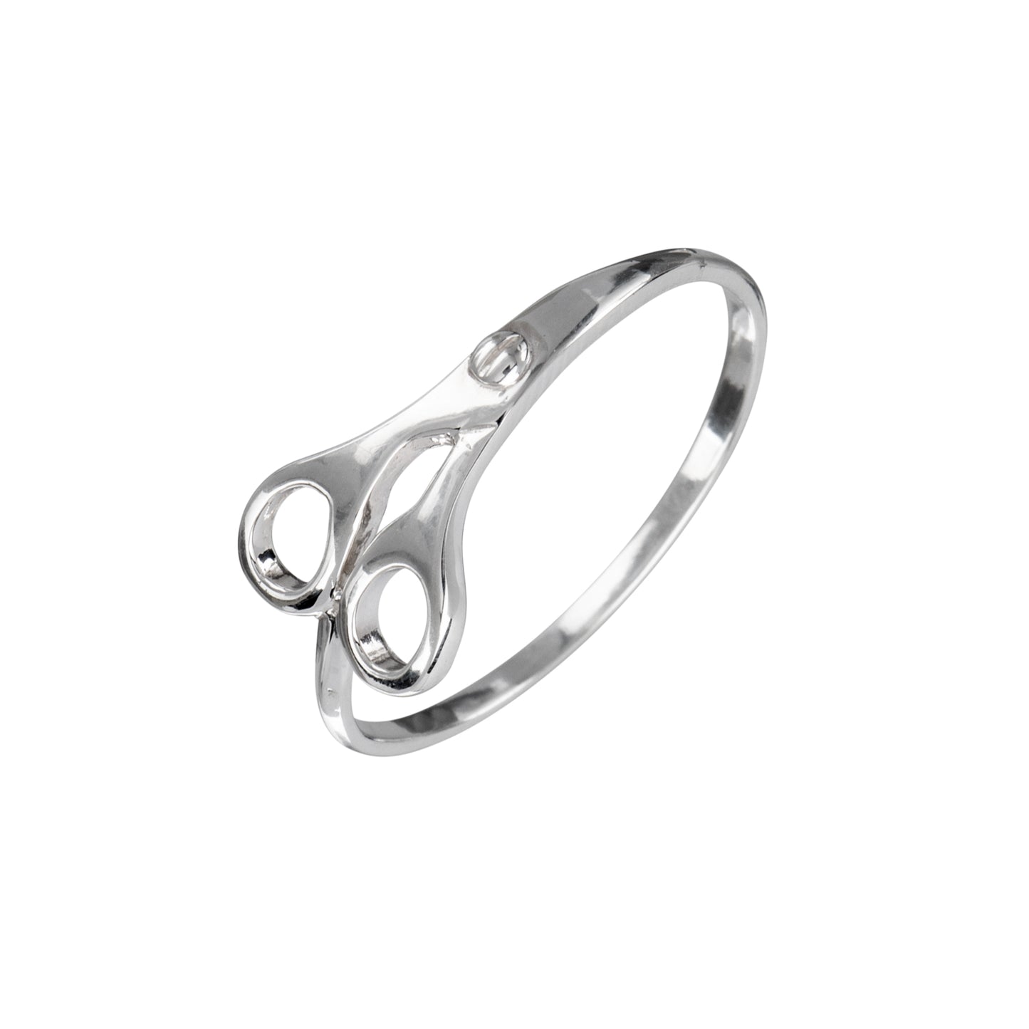 Sterling Silver Wrapped Scissor Ring