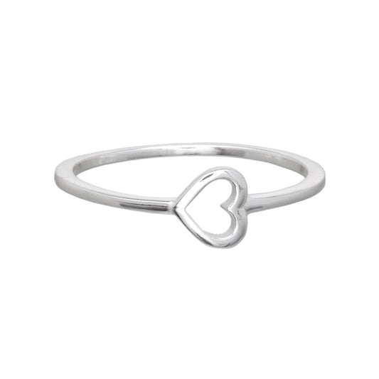 Sterling Silver Open Heart Ring