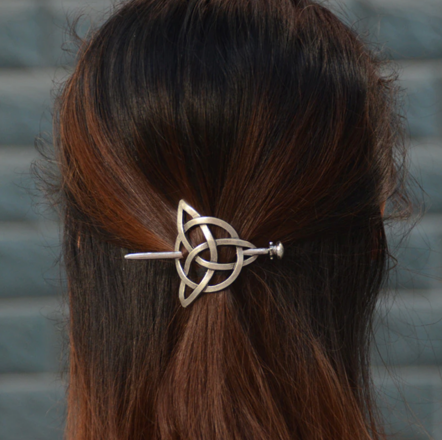 Antique Silvertone Infinity Hair Pin