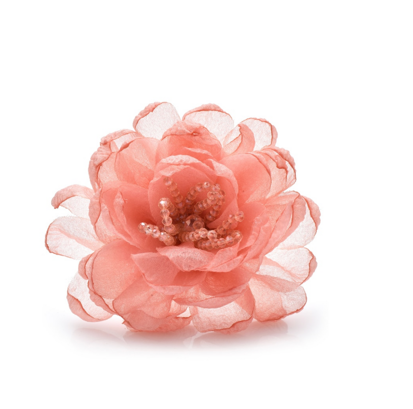 Layered Fabric Floral Brooch