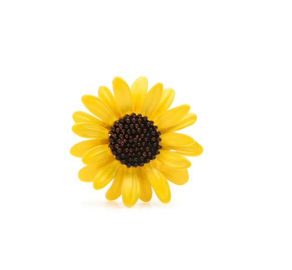 Yellow Sunflower Brooch