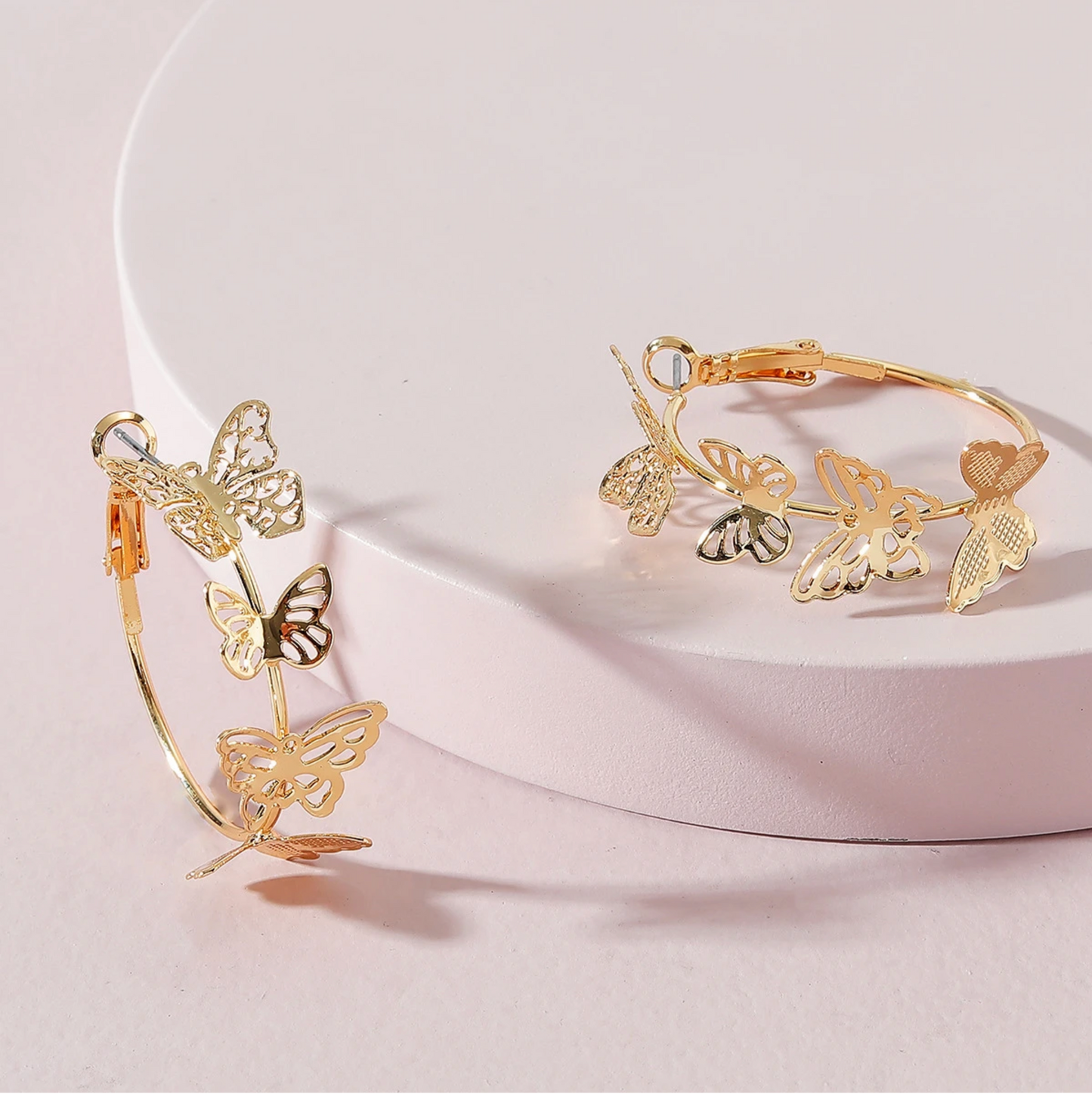 Butterfly Hoop Earrings