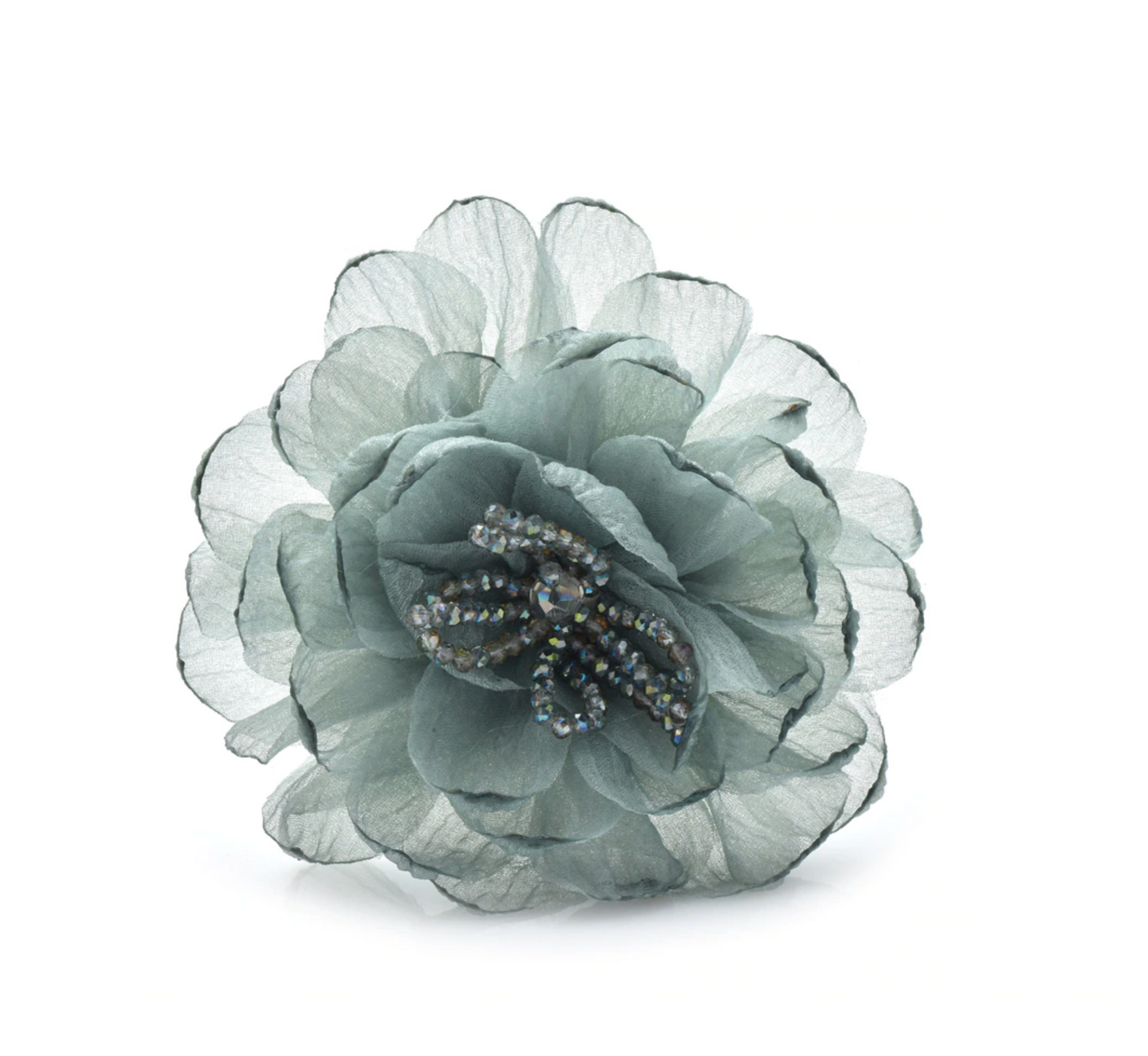 Layered Fabric Floral Brooch