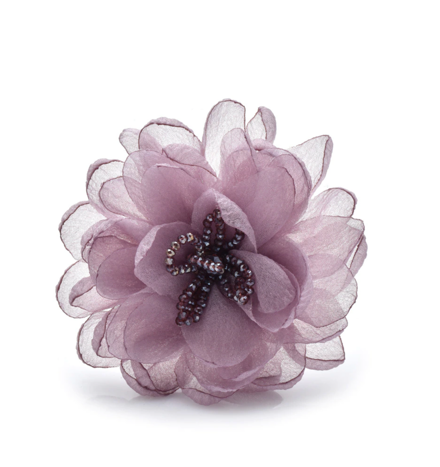 Layered Fabric Floral Brooch