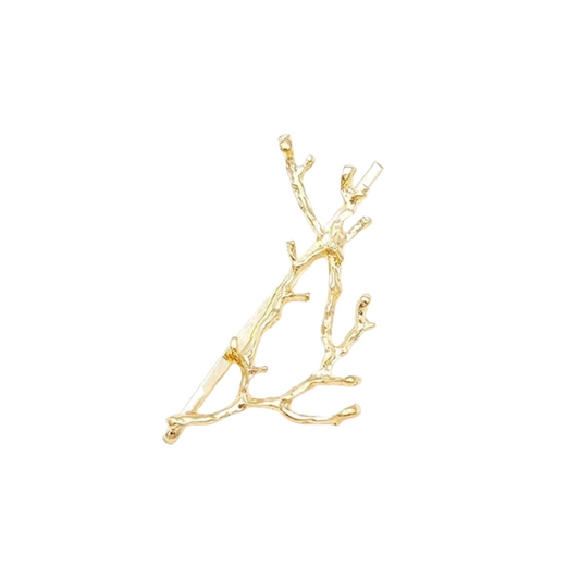 Goldtone Branch Hair Clip (1 unit)