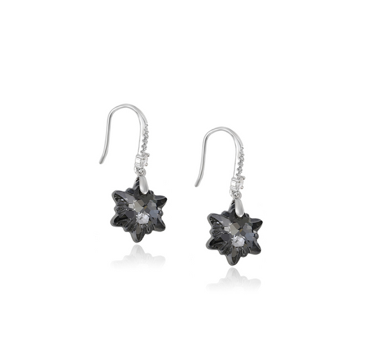 Limited Edition Crystal Snowflake Drop Earrings with Swarovski Crystals