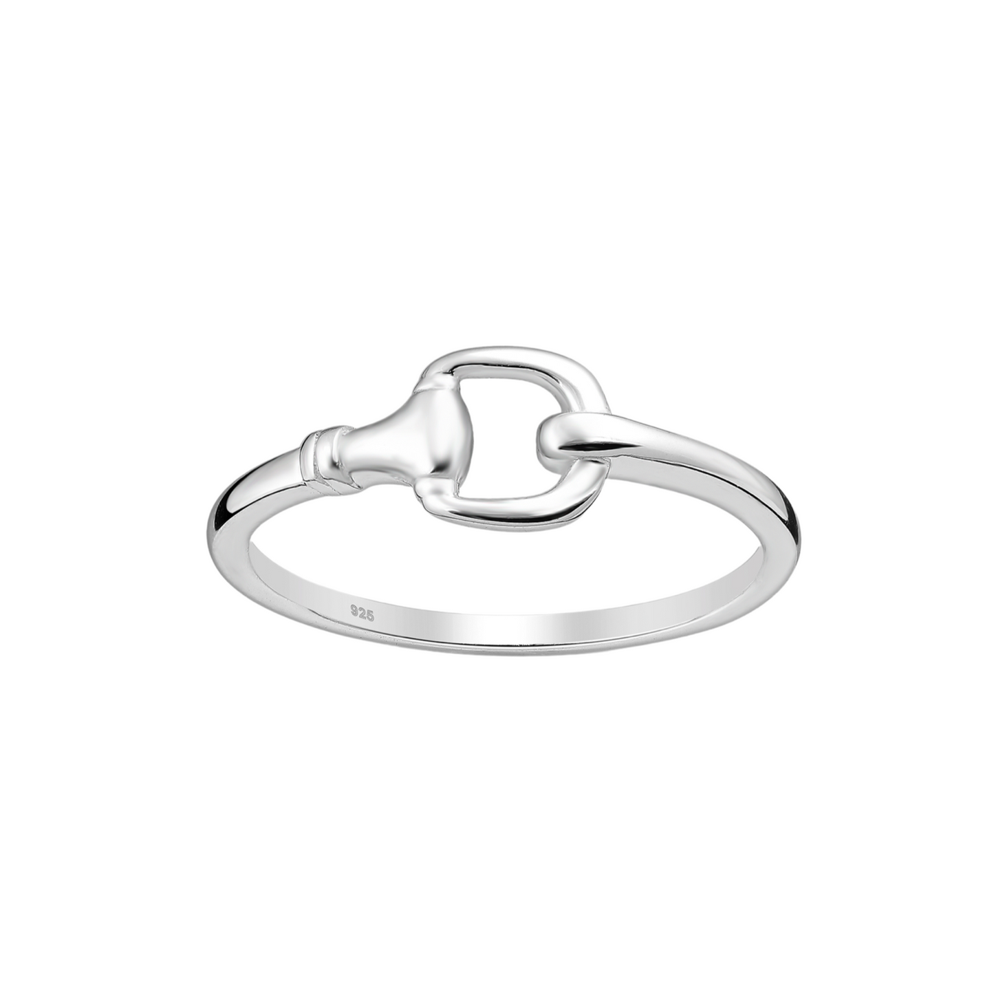 Sterling  Silver rose Snaffle Ring