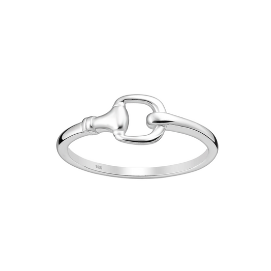 Sterling  Silver rose Snaffle Ring